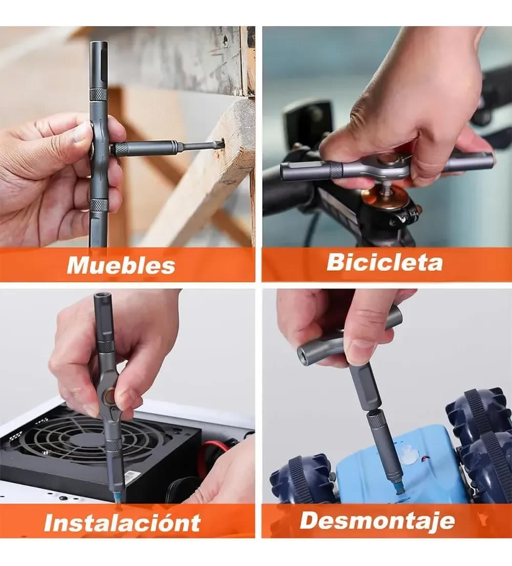 Usos: muebles, bicicleta, instalación y desmontaje
